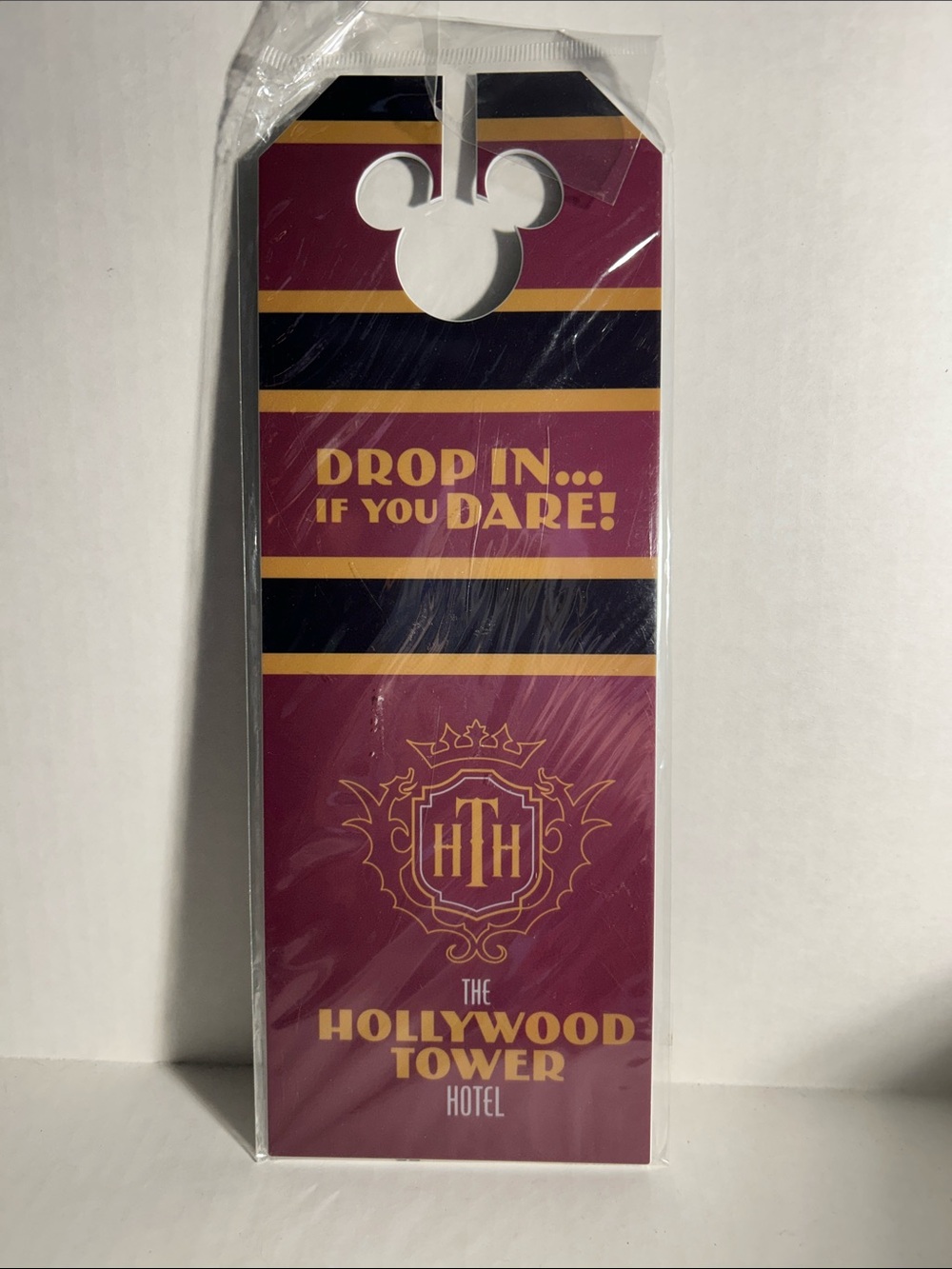 Disney Hollywood Tower Hotel Door Hanger - Maroon & Gold